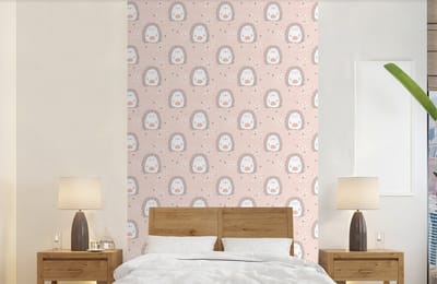 Behang - Fotobehang Egel - Pastel - Kinderen - Breedte 150 cm x hoogte 240 cm