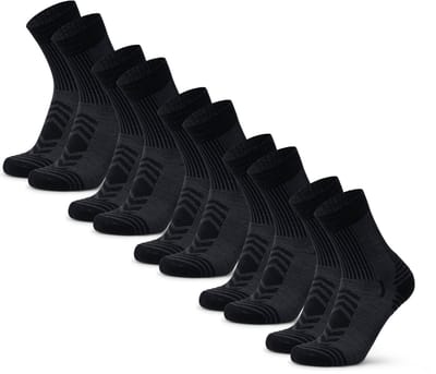 DANISH ENDURANCE Wandelsokken - Lichte Merino Wol Sokken met Blaarbescherming - Unisex - 5 Paar - Maat 43-47