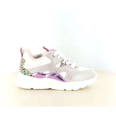 BunniesJR 226051-994 Meisjes Lage Sneakers - Paars - Leer - Veters