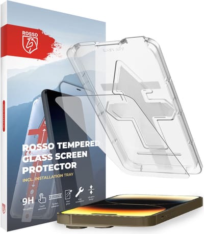 Rosso Screen Protector Geschikt voor Apple iPhone 14 Pro Max | Gehard Glas | Beschermglas | Glasplaatje | Case Friendly | Met Installatietray | Eenvoudige montage