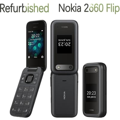 Gereviseerde Nokia Originele Nokia 2660 Flip 4G  (2022) LTE 4G Feature Phone Mobiele Telefoon Met Enkele 1/2 SIM 1 Battery 1 Charger rood