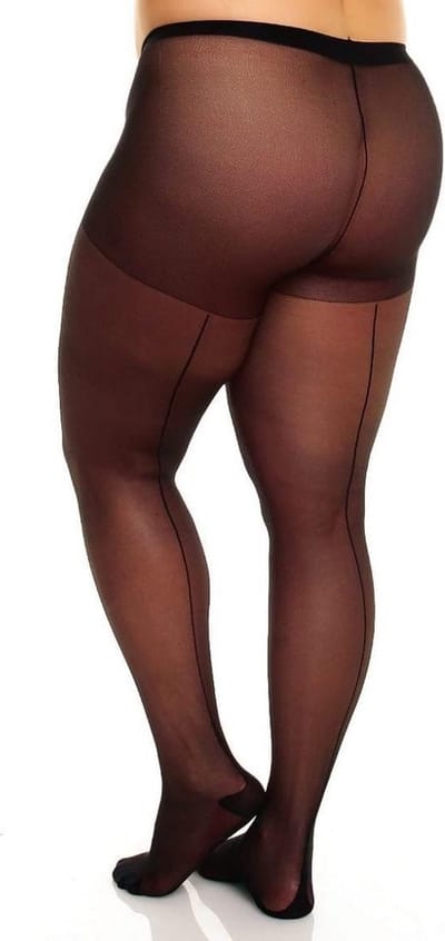 Glamory Amore - Panty met naad - 20 den - maat 3XL - zwart