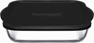 Pasabahce - Borcam vierkant ovenschaal groot, met zwarte deksel - 3200cc