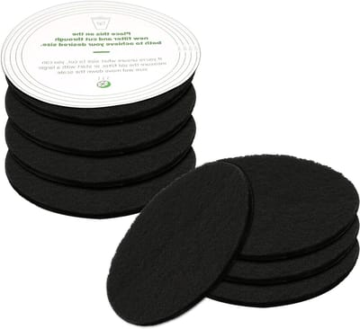 Extra Dikke Compost Bin Filters voor Voedselafval - Actieve Koolfilter Navulling - Universele Pasvorm voor Compostbakken tot 17 cm (Verpakking van 8)