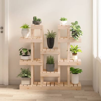 vidaXL - Plantenstandaard - 104,5x25x109,5 - cm - massief - grenenhout