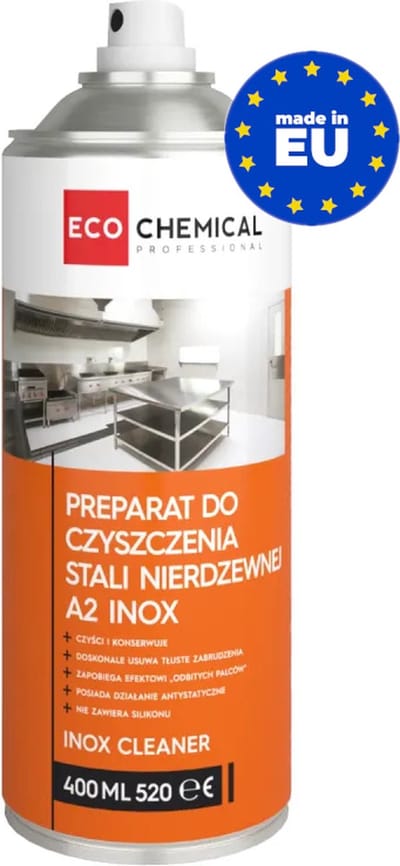Roestvrijstaal Reiniger Keuken - 400ml Spray - Glanzende Vlekvrije Koelkast Fornuis Afzuigkap - Made in EU