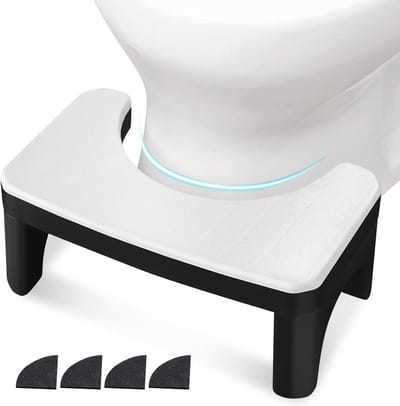 Toiletkruk - Hulpstuk Toilet - Comfortabel Zitten - Ergonomisch 35° Hoek - 39 x 22 x 17 cm - Wit