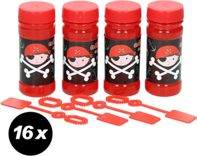 Piraten Bellenblaas potjes - 16 stuks - Piratenfeestje thema piraat