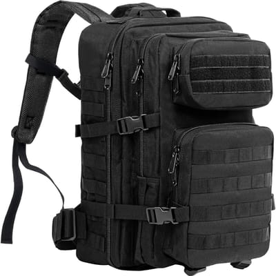 DD® Tactical Backpack - Leger Rugzak Waterdicht - Leger Backpack 45L - Extra Veel Opbergruimte - Zwart - 50cm x 30cm x 30cm