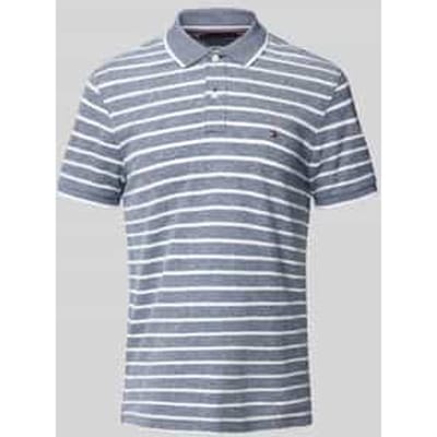 Regular fit poloshirt van een mix van katoen en linnen