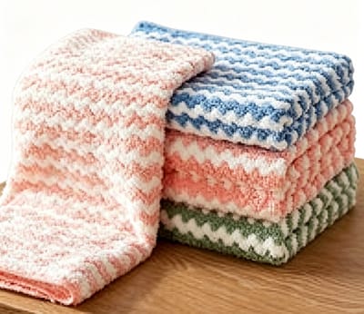 Set van 5 microvezelpoetsdoeken – Veelzijdig, absorberend en streeploos – Herbruikbaar en wasbaar – 30 x 30 cm