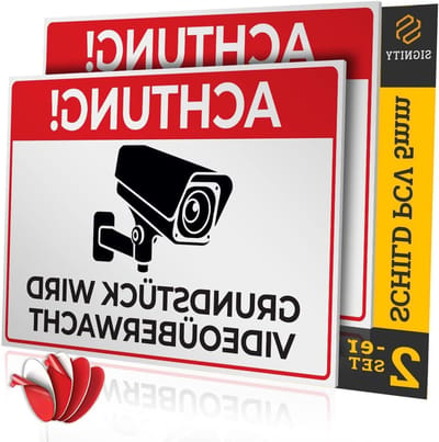 Waarschuwingsbord Videobewaking - Camerabewaking Bord - Beveiliging Huis - UV- en Weerbestendig - 30 x 20 cm