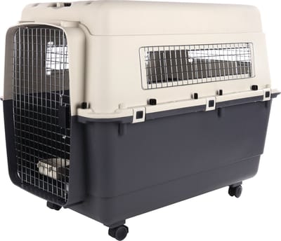 Transportbox hond XXL 100×70×75 cm – Flamingo Transportkooi Nomad Donkergrijs