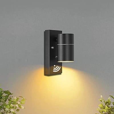 LED Wandlamp met Schemerschakelaar - Buitenlamp IP44 met GU10 Lamp 5W - Warm Wit