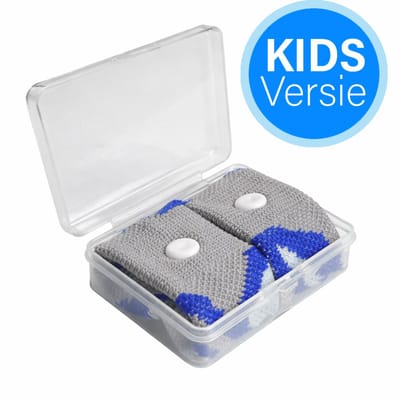 Kinderen Anti Misselijkheid Bandjes 2 stuks - Zeeziekte - Reisziekte - Anti Wagenziekte - Polsbandje - Camouflage Grijs