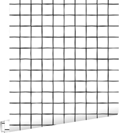 ESTAhome behang geblokt motief zwart wit - 53 cm x 10.05 m - 131272