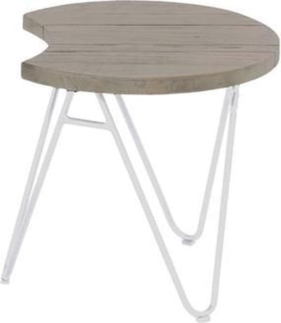 Hartman Bijtafel Sophie Teak Half Moon Wit - Ø50 x H 45cm