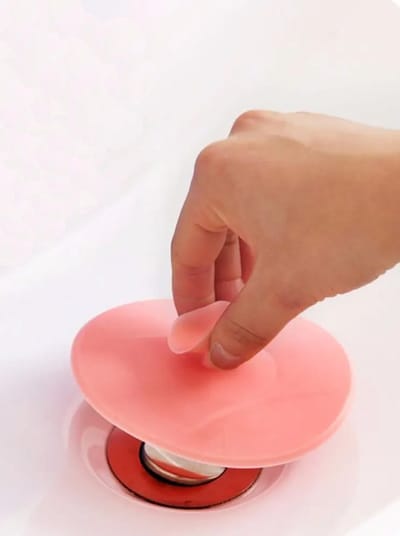 CHPN - Gootsteen Stop - Losse stop voor gootsteen - 11 cm - Roze - Rubber - Badkamerstop - Universeel