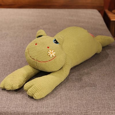 1M Grande Grenouille à Longs Bras Peluche Coussin Lancer Oreiller Rempli Grenouilles Vertes Sieste École Oreiller de Sommeil Cousin d'Étreinte pour Petit Ami Cadeau pour Fille about 95-100cm
