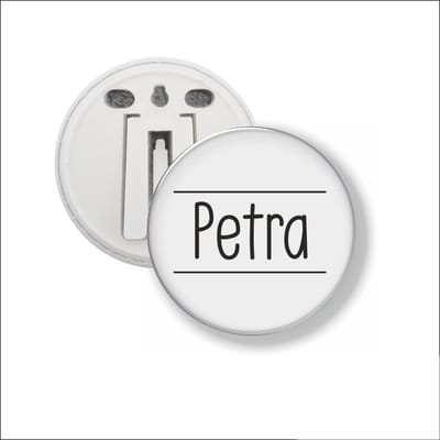 Button Met Clip 58 MM - Petra