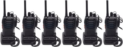 Walkietalkie - Set van 6x Baofeng BF-88E PMR portofoons - Met headsets