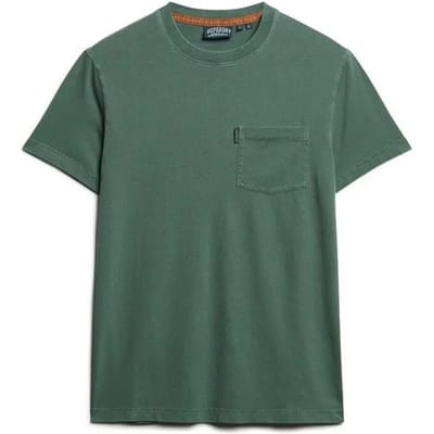 Superdry - Essential Washed T-shirt met borstzak - Heren - T-shirts