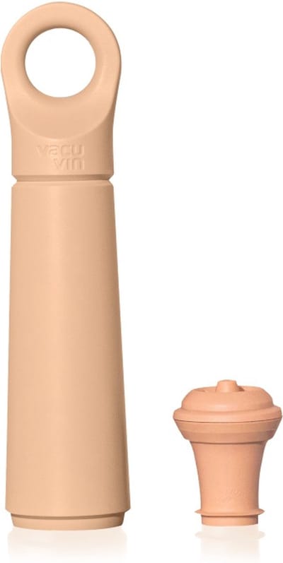 Vacu Vin Wine Saver Loop Terra – Vacuümpomp voor Wijn – Inclusief Herbruikbare Wijnstopper – 98% Gerecycled Kunststof – Terra