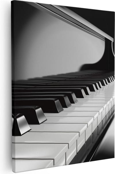 Artaza Canvas Schilderij Pianotoetsen - 40x50 cm - Wanddecoratie Muziek - Muurdecoratie Modern - Kamer Accessoires Woonkamer