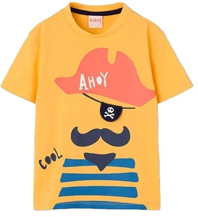 Boboli 503053 T-shirt Met Korte Mouwen Geel 24 Months Jongen