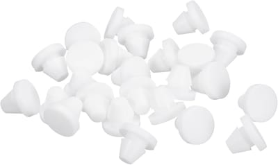 Siliconen Rubber Stoppen - Ronde Gatdoppen - Gaten Afdichten - Waterdicht Metaal - 7-8mm Gaten - Wit