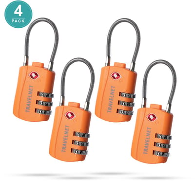 Travelnet TSA Reisslot met Cijfercode Set van 4