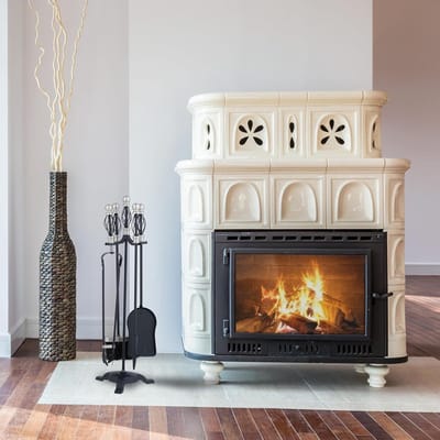 Haardset - Pook - Asschep - Borstel - Tang - Standaard - Open haard accessoires - Zwart/zilver