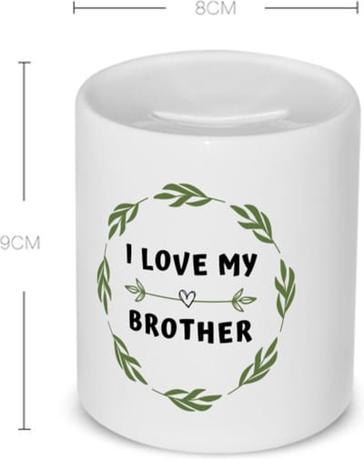 Akyol - i love my brother Spaarpot - Broer - liefste broer - verjaardag - cadeautje voor broer - broer artikelen - kado - geschenk - 350 ML inhoud