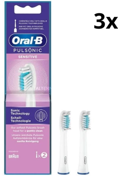 Oral B Pulsonic Sensitive Opzetborstels - 3 x 2 stuks