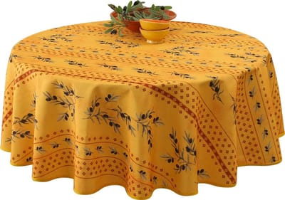 Olivou Rond Vuilafstotend Provençaals Tafelkleed 100% Polyester