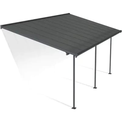 Palram | Canopia - Terrasoverkapping Capri - Grijs - 619x295x299cm