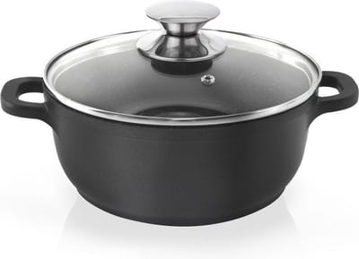 Kookpan Graniet met Glazen Deksel GRANDE 16 cm, 1,4 l - Kookpot - Soeppan