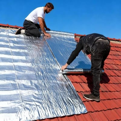Dakreparatie rol - Waterdicht vilt - Dak waterdicht maken - Zelfklevend bitumen - 100 x 500 cm - Aluminium