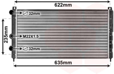 Van Wezel - RADIATOR VOOR SKODA FELICIA 1994-1998 007601412