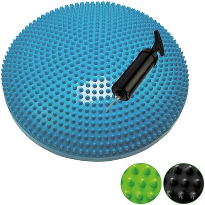 Tunturi Air Stepper Pad - Balanskussen - Wiebelkussen - Ergonomisch zitkussen - Kleur: blauw - 33 cm - Incl. gratis fitness app