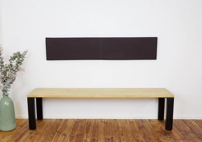 Wandkussen XXL - Rugsteun Kussen - Bank of Bed - Inclusief Montageset - 150x30cm - Bruin