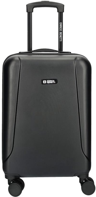 Ruimbagage koffer maat L Edmonton - Lichtgewicht koffer met TSA slot - 4 dubbele zwenkwielen - ABS - Zwart - 77x46x30 cm - Enrico Benetti