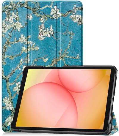 Hoesje - Geschikt voor Samsung Galaxy Tab A11 Plus - Dun & Stevig - Trifold Bookcase - Hard Cover - Hardcover Book Case - Tablet Hoes - Bloesem