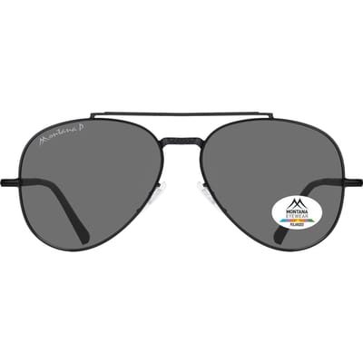 Montana Zonnebril Piloot Polarized Zwart montuur / Grijs Smoke glas MP185E