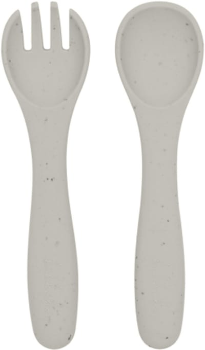 Kikkaboo Vork En Lepel - Platina Siliconen - Zand