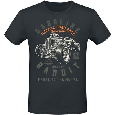 Gasoline Bandit - Rockabilly T-shirt - Pedal To The Metal - S tot 3XL - voor Mannen - zwart