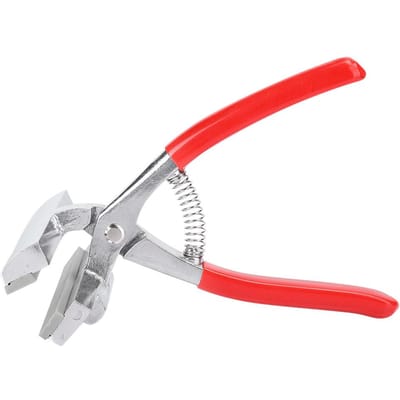 Canvas Tang Olieverf Brede Bek 12cm Rode Klem met Veer Kunstbenodigdheden white