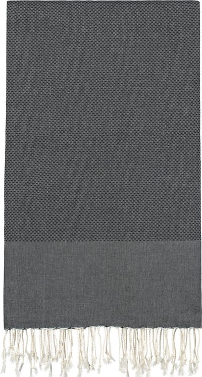 Lantara Plaid Wafel - Zwart - Katoen- 190x300cm