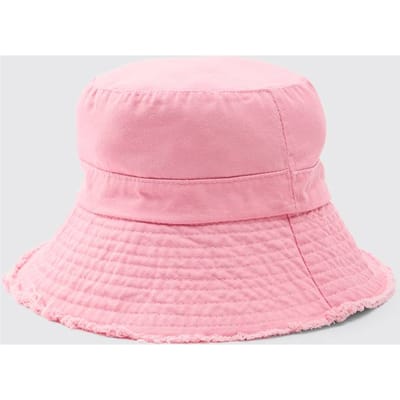 Bucket Hat With Drawstring | Pink