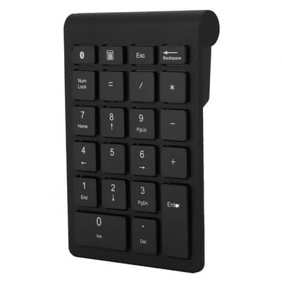 SPHProducts - 22 Toetsen Numeriek Toetsenblok - Draadloos Mini-toetsenbord - Draagbaar en Oplaadbaar - Zwart - Bluetooth Verbinding - Geschikt voor Lap...